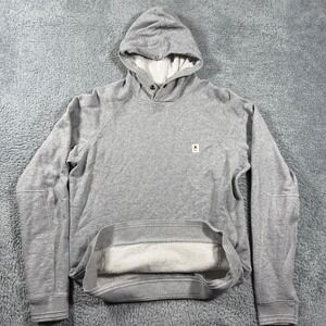 Best Made Co Hoodie Mens Medium Gray Cotton Chest Logo Pullover Heart Lined